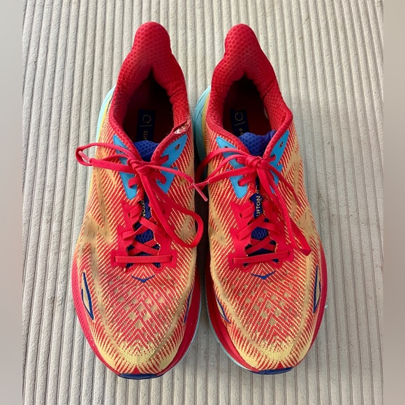 Hoka Clifton 9 Cerise / Cloudless Men Wide 11 2E - Picture 2 of 7